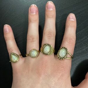 Set of four rings new with tags